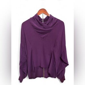 Herman Geist 100% silk draped blouse — Made in Korea, size 14, Excellent